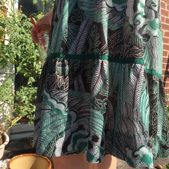 Vtg 60-70s Gunne Sax Japanese Motif FEATHER 420 Leaf Keyhole Custom Stylist’s - Picture 8 of 15